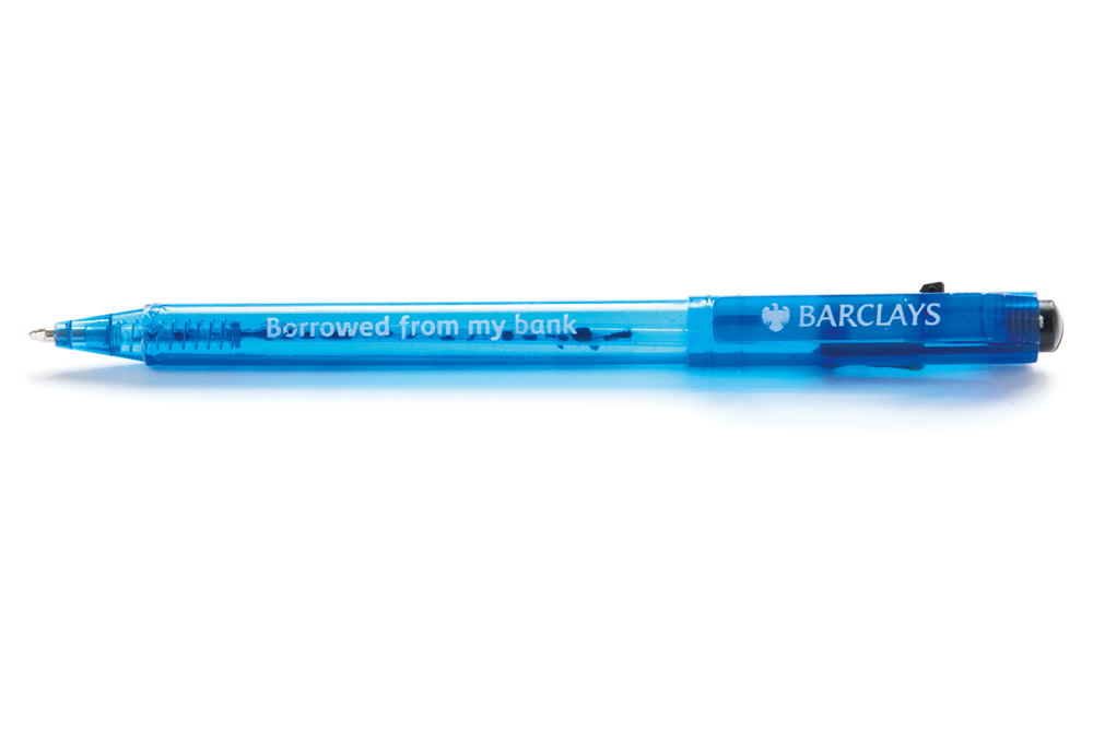 David Blackmore: BARCLAYS' plastic ballpoint pen (black ink), circa 2008